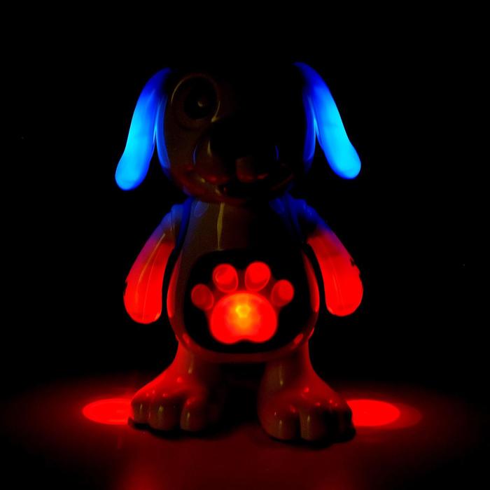 Игрушка «Собачка», работает от батареек, танцует, световые и звуковые эффекты - фото 1885003081