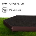 Клумба оцинкованная, d=140 см, высота бортика 15 см, шоколад, Greengo - Фото 5