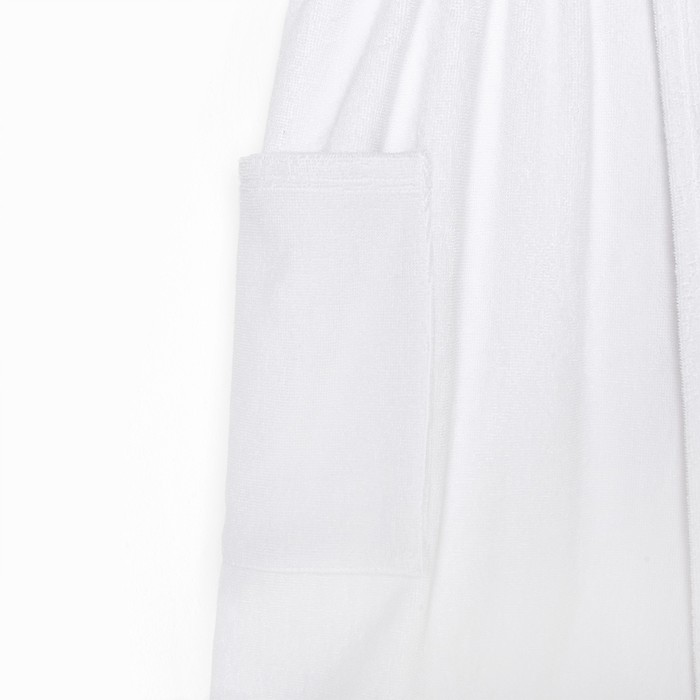 Полотенце банное Экономь и Я "Килт с карманом" 50*150 см, цв.белый,100%хл,340 г/м2 - фото 1907077993