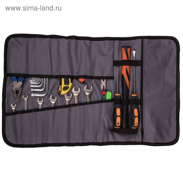 Органайзер для инструмента Skyway, 13 предметов, с карманом, серый, S10101006 - Фото 1