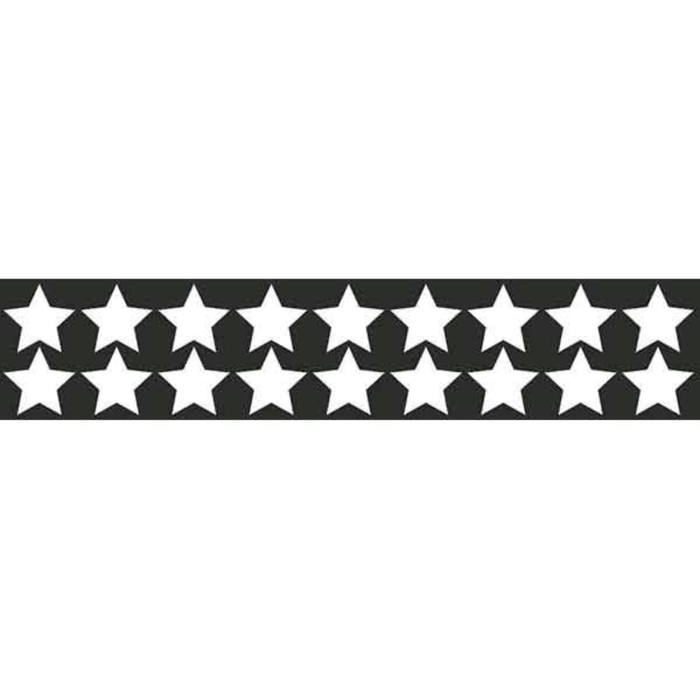 Наклейка БЛИКЕР термо плоттер Звездочки светоотр., 50х250 мм, цвет серебро, Skyway, Л1783