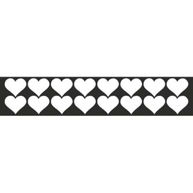 Наклейка БЛИКЕР термо плоттер Сердечки светоотр., 50х250 мм, цвет серебро, Skyway, Л1790