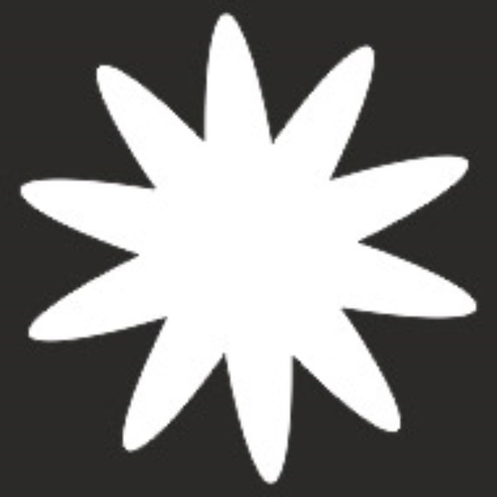 Наклейка БЛИКЕР термо плоттер Цветочек светоотр, 50х50 мм, цвет серебро, Skyway, Л1856
