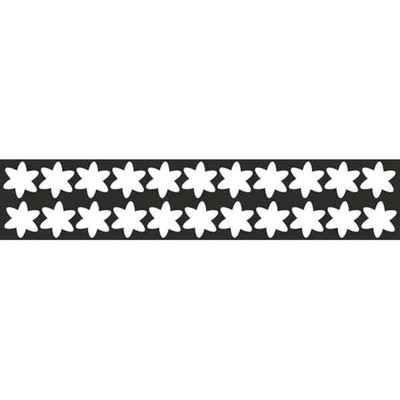 Наклейка БЛИКЕР термо плоттер Цветочки светоотр, 50х250 мм, цвет серебро, Skyway, Л1801