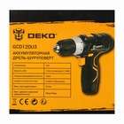 Дрель аккумуляторная Deko GCD12DU3 063-4096, 12 В, 1.5 Нм, АКБ, d 10-32 мм, 2 скорости - фото 9787805