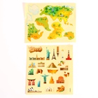 Глобус детский с наклейками «Изучаем мировые достопримечательности» - Фото 3