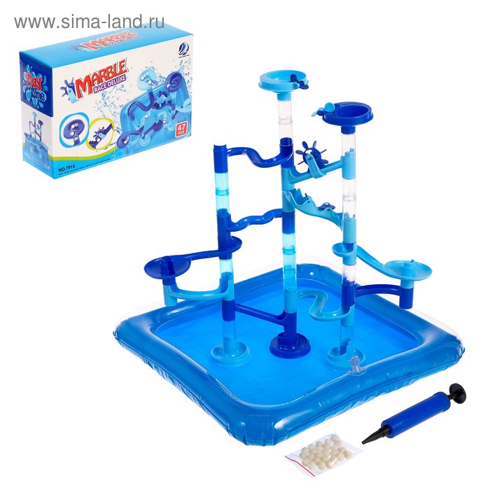 Конструктор марблс «Водный аттракцион», 47 деталей, с бассейном - Фото 1