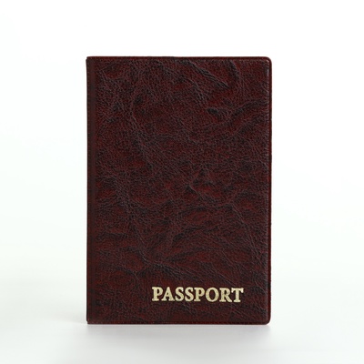 Обложка для паспорта, цвет тёмно-красный