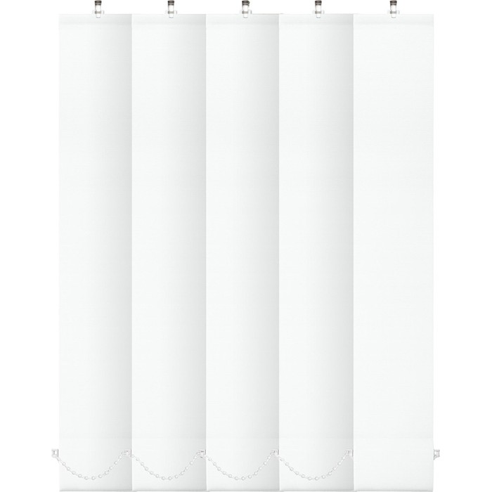 Комплект ламелей для вертикальных жалюзи «Киото», 5 шт, 180 см, цвет белый