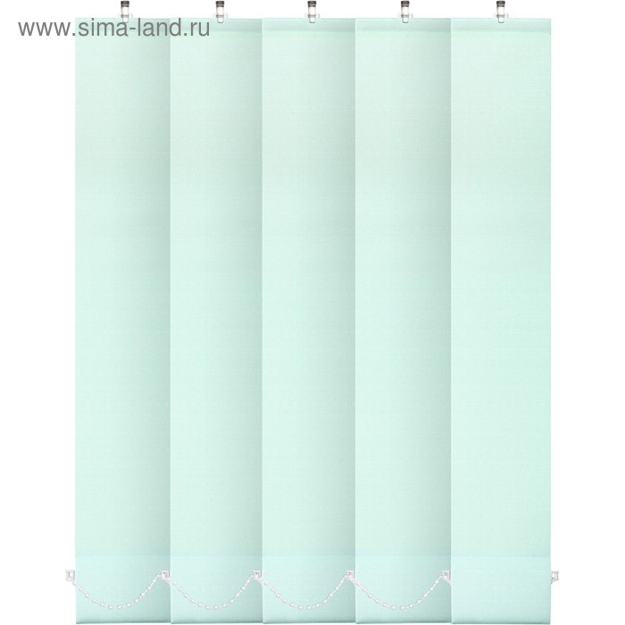 Комплект ламелей для вертикальных жалюзи «Киото», 5 шт, 180 см, цвет зелёный - Фото 1