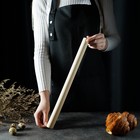 Скалка для теста Доляна, 40×3 см, прямая, дерево берёза - Фото 6