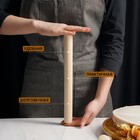 Скалка для теста Доляна, 30×3 см, прямая, дерево берёза - Фото 3