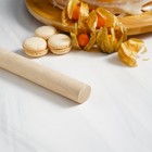 Скалка для теста Доляна, 30×3 см, прямая, дерево берёза - Фото 6