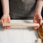 Скалка для теста Доляна, 30×3 см, прямая, дерево берёза - Фото 7