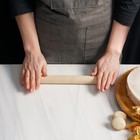 Скалка для теста Доляна, 30×3 см, прямая, дерево берёза - Фото 8