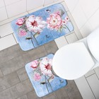 Набор ковриков для ванной и туалета Доляна «Весна», 2 шт, 40×45 см, 45×75 см - Фото 4