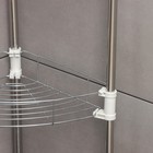 Этажерка настольная угловая 3-х секционная, 38.5×27.5×54.5 см, хром - Фото 4