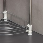 Этажерка настольная угловая 3-х секционная, 38.5×27.5×54.5 см, хром - Фото 5