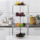 Этажерка настольная угловая 4-х секционная, 38.5×27.5×77 см, цвет хром - Фото 2