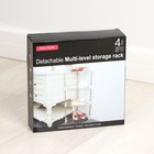 Этажерка настольная угловая 4-х секционная, 38.5×27.5×77 см, цвет хром - Фото 3