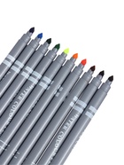 Фломастеры 10 цветов, двухсторонние, круглый наконечник 2 мм/5 мм, вентилируемый колпачок, блистер - Фото 8