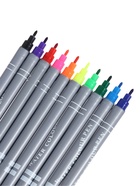 Фломастеры 10 цветов, двухсторонние, круглый наконечник 2 мм/5 мм, вентилируемый колпачок, блистер - Фото 10