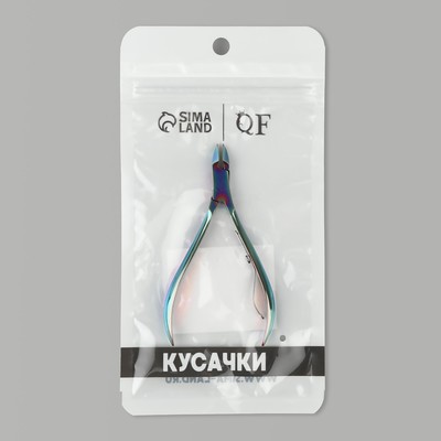 Кусачки маникюрные для кутикулы, 9.5 см, длина лезвия-10 мм, цвет хамелеон