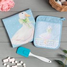 Набор подарочный «Со светлой пасхой»: прихватка-карман, полотенце 40×73, 100% хлопок, лопатка силиконовая - Фото 1