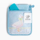 Набор подарочный «Со светлой пасхой»: прихватка-карман, полотенце 40×73, 100% хлопок, лопатка силиконовая - Фото 9