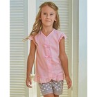 Блузка для девочки MINAKU Cotton collection: Romantic, цвет розовый, рост 98 см - фото 321272329