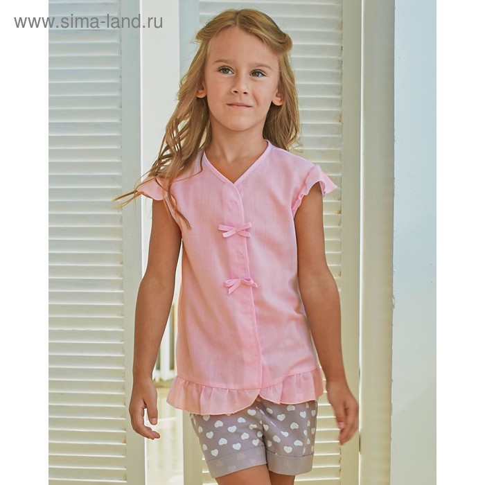 Блузка для девочки MINAKU Cotton collection: Romantic, цвет розовый, рост 98 см - Фото 1