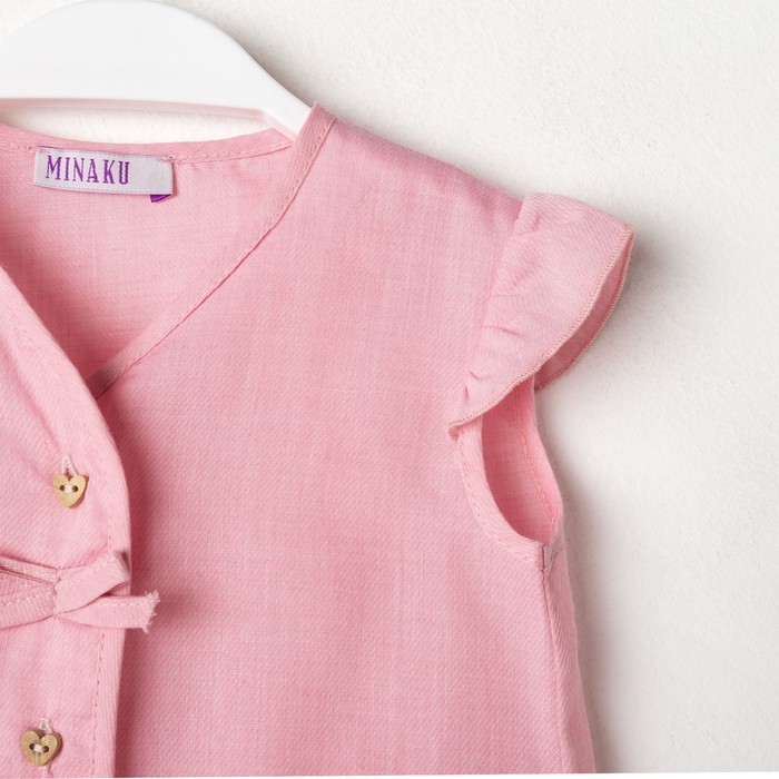 Блузка для девочки MINAKU Cotton collection: Romantic, цвет розовый, рост 98 см - фото 1908536670