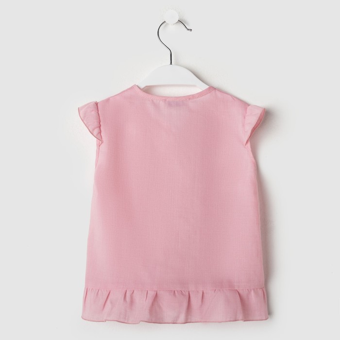 Блузка для девочки MINAKU Cotton collection: Romantic, цвет розовый, рост 98 см - фото 1908536671
