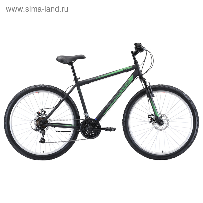 Велосипед 26" Black One Onix D, 2020, цвет чёрный/серый/зелёный, размер 16" - Фото 1
