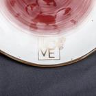 Тарелка керамическая LOVE, Ø 19 см, цвет красный, цвет красный - фото 4299389