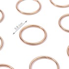 Кольца для сумок, d=32 мм, толщина - 3 мм, 10 шт., цвет золотой - Фото 1