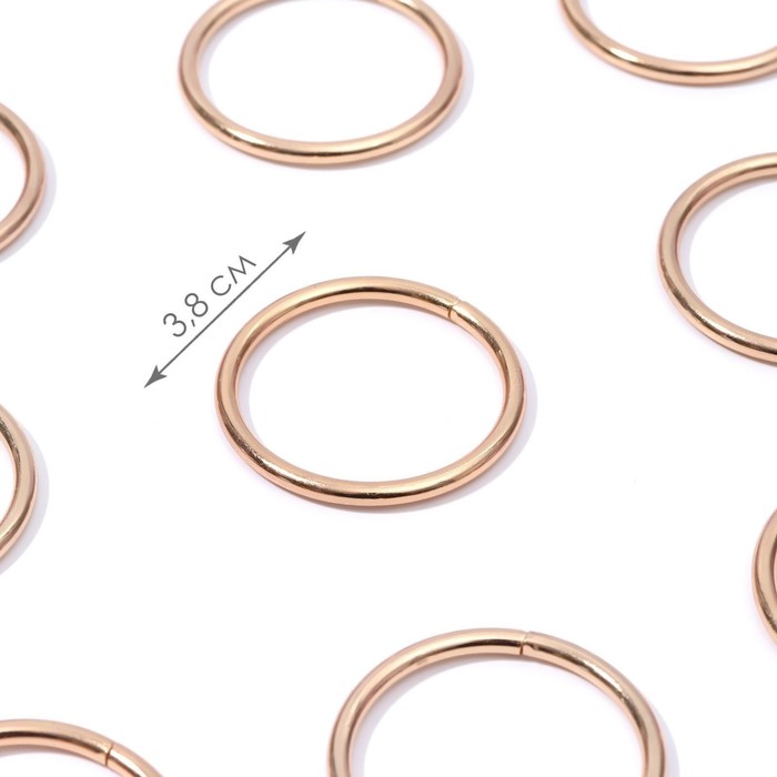 Кольца для сумок, d=32 мм, толщина - 3 мм, 10 шт., цвет золотой