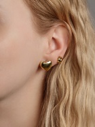 Серьги пусеты One year, 12 пар, цветочное настроение, белые в золоте - Фото 12