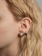 Серьги пусеты One year, 12 пар, цветочное настроение, белые в золоте - Фото 2