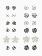 Серьги пусеты One year, 12 пар, строгий стиль, миксы - Фото 1