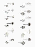 Серьги пусеты One year, 12 пар, строгий стиль, миксы - Фото 3