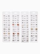 Серьги пусеты One year, 12 пар, строгий стиль, миксы  (артикул 4706671)  большой выбор товаров оптом и в розницу по низким ценам с доставкой