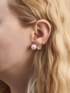 Серьги пусеты One year, 12 пар, совершенство, бело-чёрные в золоте - Фото 5