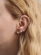 Серьги пусеты One year, 12 пар, совершенство, бело-чёрные в золоте - Фото 8