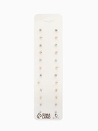 Серьги пусеты 12 пар One year, сердцем к сердцу, цветные в золоте - Фото 5