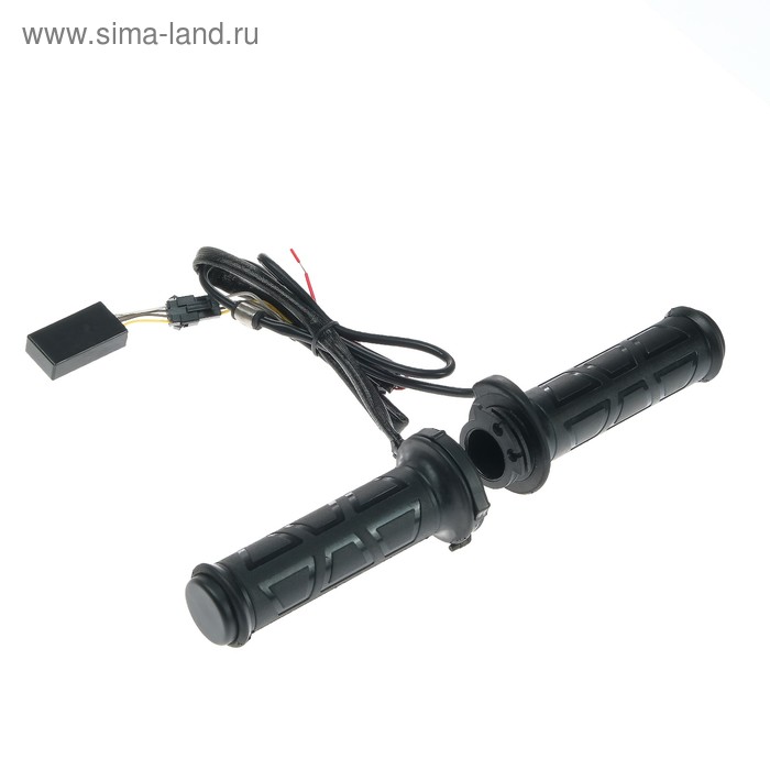 Ручки руля с подогревом, с регулятором, 12 В, посадка 22 мм, черный, набор 2 шт. - Фото 1