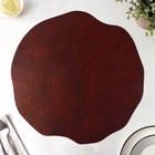 Салфетка сервировочная на стол «Спил», 38×39 см, коричневая 4700311