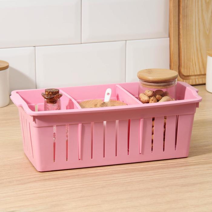 Органайзер пластиковый для хранения «Решение», 30.5×14.5×10.5 см, со съёмными перегородками, цвет МИКС - Фото 1