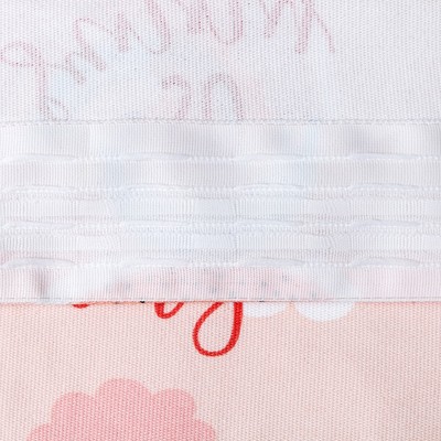 Штора портьерная «Этель» Pink Rainbow, 145×260 см, рогожка