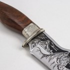 Нож «Мустанг» с мельхиоровыми гардами, рукоять-орех, сталь 65х13 - Фото 8